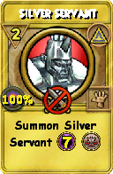 Wizard101 Myth spell card: Silver Servant, Spell ID 6644
