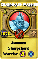 Wizard101 Myth spell card: Sharpshard Warrior, Spell ID 6646