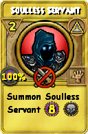 Wizard101 Myth spell card: Soulless Servant, Spell ID 6652