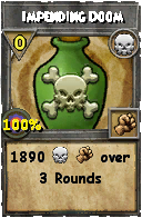 Wizard101 Death spell card: Impending Doom, Spell ID 6657
