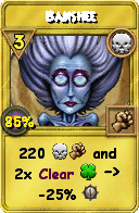 Wizard101 Death spell card: Banshee, Spell ID 6663