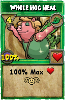Wizard101 Life spell card: Whole Hog Heal, Spell ID 6665