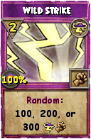 Wizard101 Storm spell card: Wild Strike, Spell ID 6672