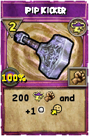 Wizard101 Storm spell card: Pip Kicker, Spell ID 6674