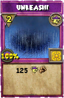 Wizard101 Storm spell card: UNLEASH!, Spell ID 6676