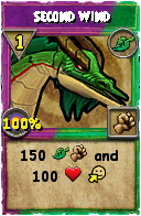 Wizard101 Life spell card: Second Wind, Spell ID 6677