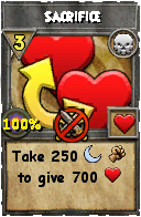 Wizard101 Death spell card: Sacrifice, Spell ID 6683