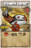Wizard101 Balance spell card: Rainbow Serpent, Spell ID 6687