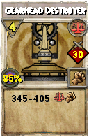 Wizard101 Balance spell card: Gearhead Destroyer, Spell ID 6688
