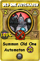 Wizard101 Myth spell card: Old One Automaton, Spell ID 6695
