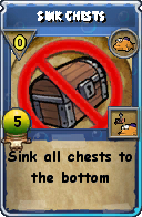 Wizard101 Fishing spell card: Sink Chests, Spell ID 6707