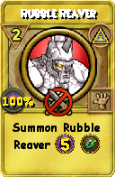 Wizard101 Myth spell card: Rubble Reaver, Spell ID 6708