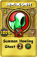 Wizard101 Myth spell card: Howling Ghost, Spell ID 6710