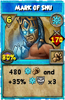Wizard101 Ice spell card: Mark of Shu, Spell ID 6711