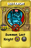 Wizard101 Myth spell card: Lost Knight, Spell ID 6713