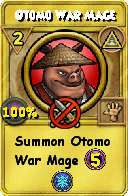 Wizard101 Myth spell card: Otomo War Mage, Spell ID 6714