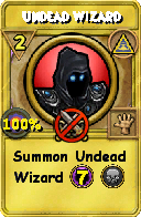 Wizard101 Myth spell card: Undead Wizard, Spell ID 6716