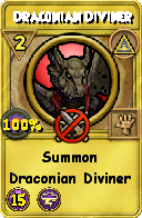 Wizard101 Myth spell card: Draconian Diviner, Spell ID 6721