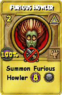 Wizard101 Myth spell card: Furious Howler, Spell ID 6731