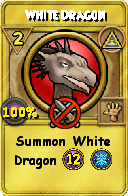 Wizard101 Myth spell card: White Dragon, Spell ID 6732
