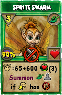 Wizard101 Life spell card: Sprite Swarm, Spell ID 6742