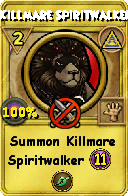 Wizard101 Myth spell card: Killmare Spiritwalker, Spell ID 6745