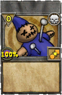 Wizard101 Death spell card: UnPolymorph - Doll, Spell ID 6752