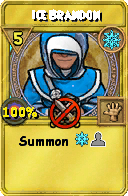 Wizard101 Ice spell card: Ice Brandon, Spell ID 6788