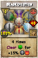 Wizard101 Balance spell card: Blade Dilution, Spell ID 6800