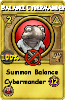 Wizard101 Myth spell card: Balance Cybermander, Spell ID 6803