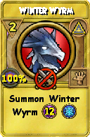 Wizard101 Myth spell card: Winter Wyrm, Spell ID 6810