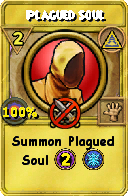 Wizard101 Myth spell card: Plagued Soul, Spell ID 6813