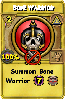 Wizard101 Myth spell card: Bone Warrior, Spell ID 6824