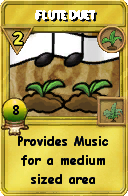Wizard101 Gardening spell card: Flute Duet, Spell ID 6826