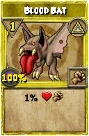 Wizard101 Myth spell card: Blood Bat, Spell ID 6840