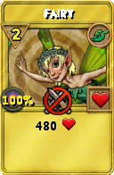Wizard101 Life spell card: Fairy, Spell ID 6842