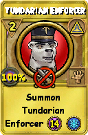 Wizard101 Myth spell card: Tundarian Enforcer, Spell ID 6845