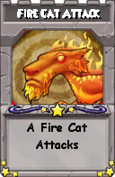 Wizard101 School 16 spell card: Fire Cat Attack, Spell ID 6855