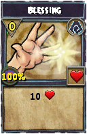 Wizard101 Shadow spell card: Blessing, Spell ID 6872