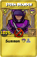 Wizard101 Storm spell card: Storm Brandon, Spell ID 6883