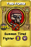 Wizard101 Myth spell card: Tired Fighter, Spell ID 6887