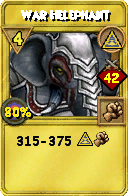 Wizard101 Myth spell card: War Helephant, Spell ID 6892