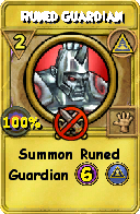 Wizard101 Myth spell card: Runed Guardian, Spell ID 6899