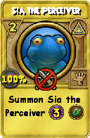 Wizard101 Myth spell card: Sia the Perceiver, Spell ID 6907