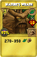 Wizard101 Life spell card: Nature's Wrath, Spell ID 6911