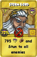 Wizard101 Storm spell card: Storm Lord, Spell ID 6925