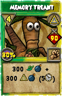 Wizard101 Myth spell card: Memory Treant, Spell ID 6930
