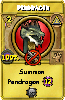Wizard101 Myth spell card: Pendragon, Spell ID 6934