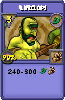 Wizard101 Life spell card: Lifeclops, Spell ID 6944