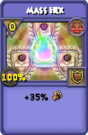 Wizard101 Balance spell card: Mass Hex, Spell ID 6945